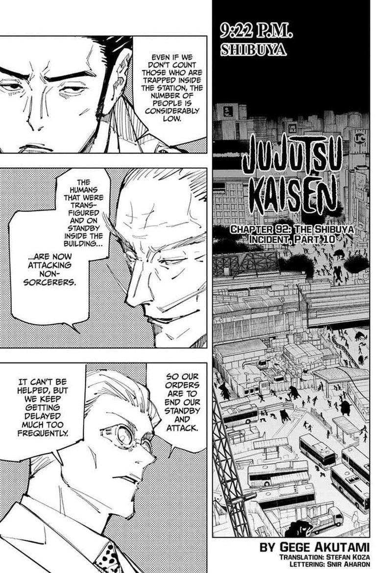 Jujutsu Kaisen - Chapter 92 Page 1